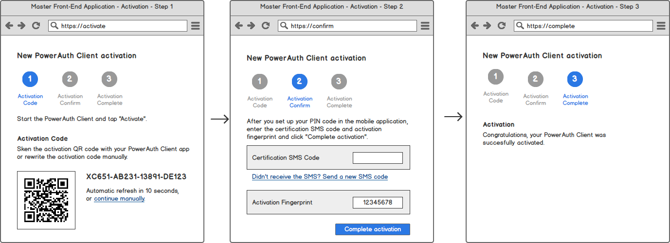 Activation - Web UI Flow